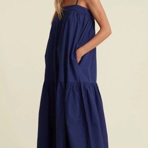 Poplin Dress - Dark Navy